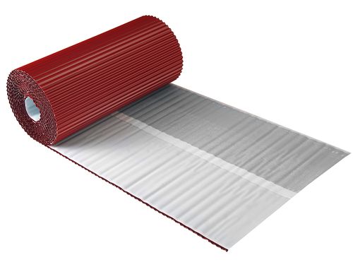 Taśma kominowa aluminiowa ryflowana 2D - kolor czerwony RAL 3011
