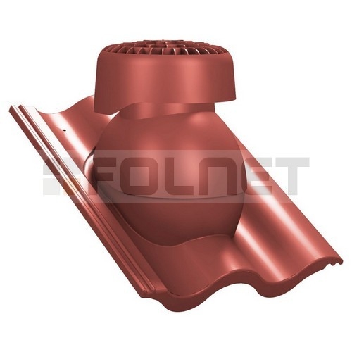 Kominek wentylacyjny K85 do dachówki betonowej Braas Celtycka, Nelskamp Sigma - kolor czerwony RAL 3009