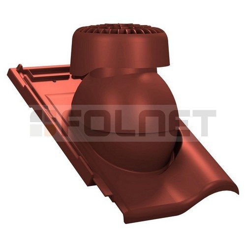 Kominek wentylacyjny K85 do dachówki ceramicznej Roben Monza Plus - kolor czerwony RAL 3009