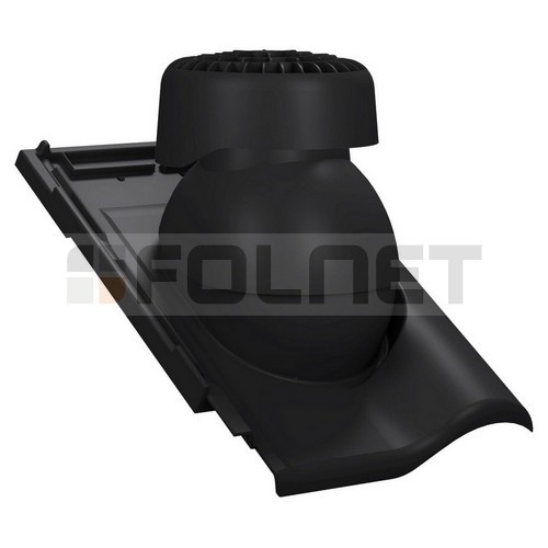 Kominek wentylacyjny K85 do dachówki ceramicznej Roben Monza Plus - kolor czarny RAL 9005