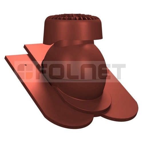 Kominek wentylacyjny K85 do dachówki ceramicznej Karpiówka Koronka - kolor czerwony RAL 3009