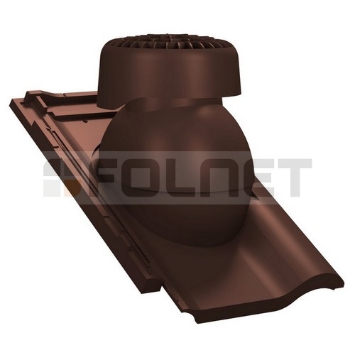 Kominek wentylacyjny K85 do dachówki ceramicznej Roben Piemont - kolor brązowy RAL 8017