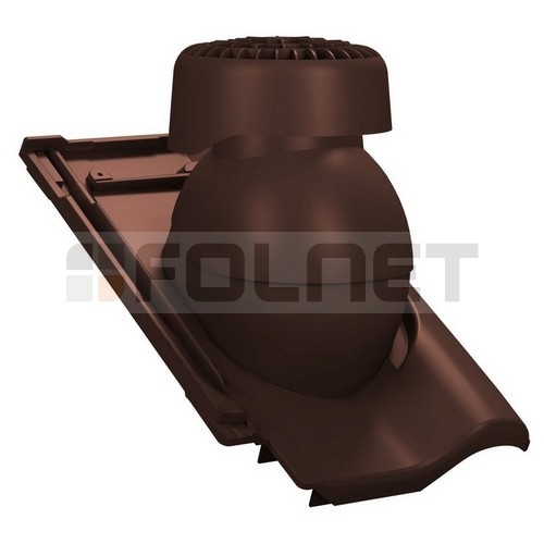 Kominek wentylacyjny K85 do dachówki ceramicznej Tondach Holenderka 11 - kolor brązowy RAL 8017