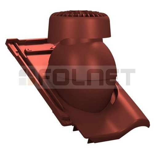 Kominek wentylacyjny K85 do dachówki ceramicznej Tondach Holenderka 11 - kolor czerwony RAL 3009