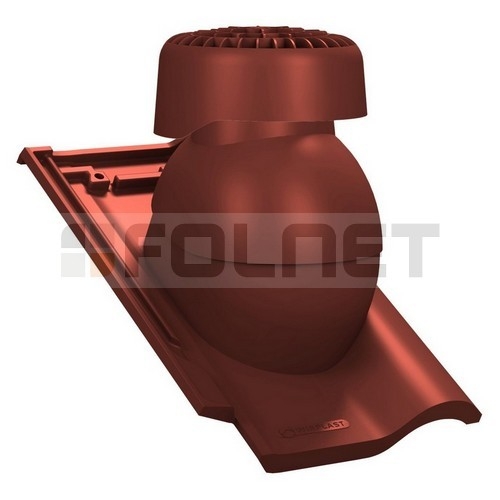 Kominek wentylacyjny K85 do dachówki ceramicznej Braas Rubin 13V - kolor czerwony RAL 3009