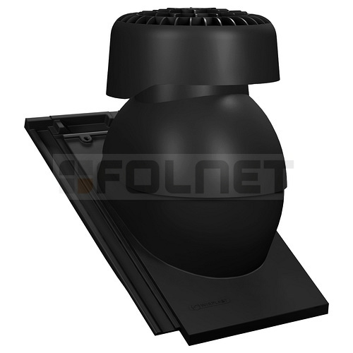 Kominek wentylacyjny K85 do dachówki ceramicznej Creaton Domino - kolor czarny RAL 9005