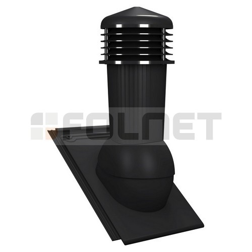 Kominek wentylacyjny K97 do dachówki ceramicznej Braas Turmalin - kolor czarny RAL 9005