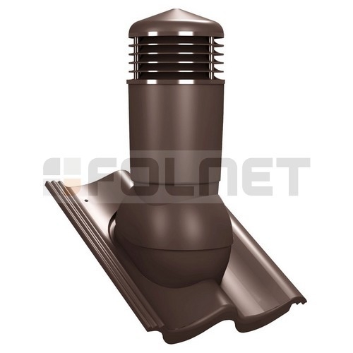 Kominek wentylacyjny K98 do dachówki betonowej Euronit Profil S - kolor brązowy RAL 8017