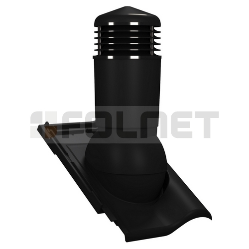 Kominek wentylacyjny K98 do dachówki ceramicznej Roben Monza Plus - kolor czarny RAL 9005