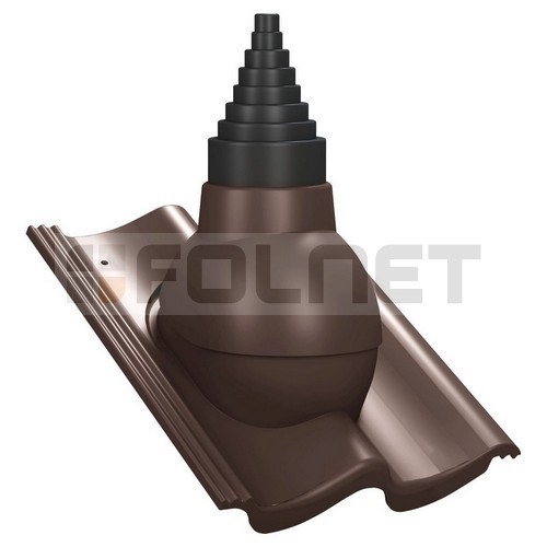 Przejście antenowe P56 do dachówki betonowej Euronit Profil S - kolor brązowy RAL 8017