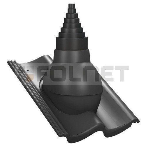 Przejście antenowe P56 do dachówki betonowej Euronit Profil S - kolor antracytowy RAL 7021