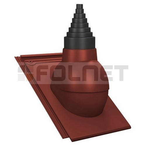 Przejście antenowe P56 do dachówki ceramicznej Braas Turmalin - kolor czerwony RAL 3009