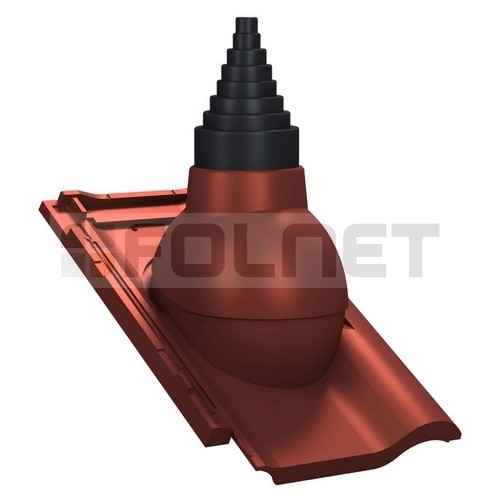 Przejście antenowe P56 do dachówki ceramicznej Roben Piemont - kolor czerwony RAL 3009