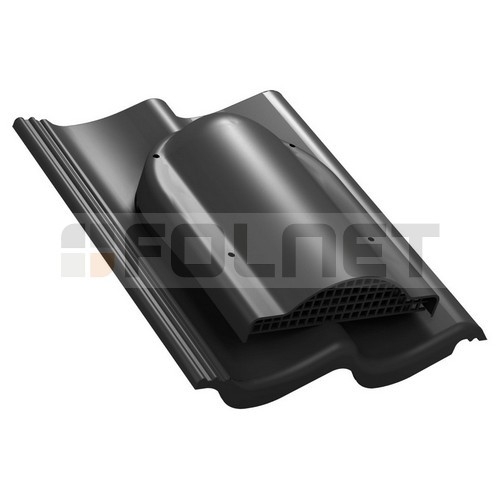 Wywietrznik połaciowy P60 do dachówki betonowej Euronit Profil S - kolor czarny RAL 9005