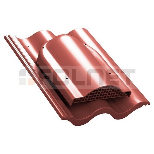 Wywietrznik połaciowy P60 do dachówki betonowej Braas Celtycka, Nelskamp Sigma - kolor czerwony RAL 3009
