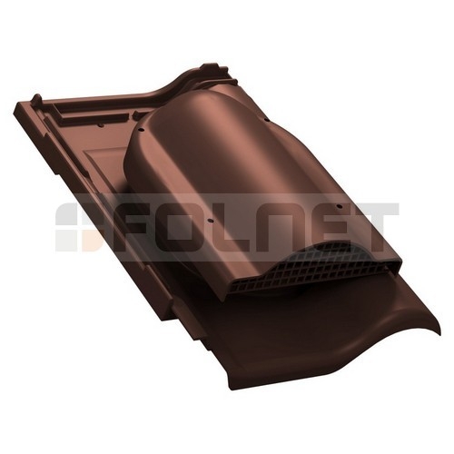 Wywietrznik połaciowy P60 do dachówki ceramicznej Roben Monza Plus - kolor brązowy RAL 8017