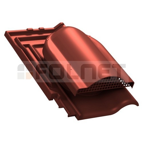 Wywietrznik połaciowy P60 do dachówki ceramicznej Koramic Renesansowa L15 - kolor czerwony RAL 3009
