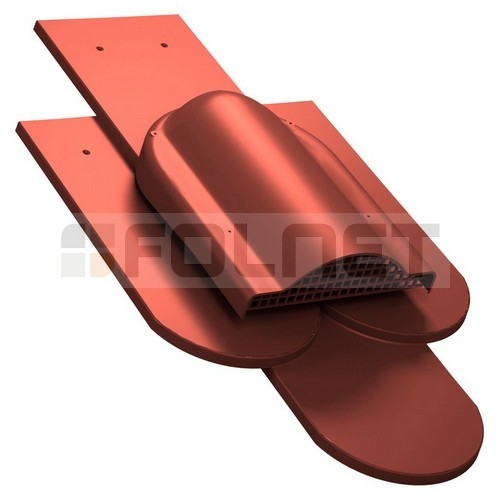 Wywietrznik połaciowy P60 do dachówki ceramicznej Karpiówka Łuska - kolor czerwony RAL 3009