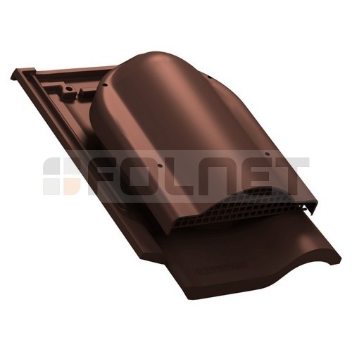 Wywietrznik połaciowy P60 do dachówki ceramicznej Braas Rubin 13V - kolor brązowy RAL 8017