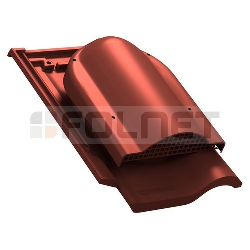 Wywietrznik połaciowy P60 do dachówki ceramicznej Braas Rubin 13V - kolor czerwony RAL 3009