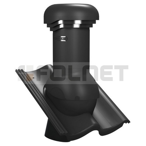 Kominek wentylacyjny W17 do dachówki betonowej Euronit Profil S - kolor czarny RAL 9005