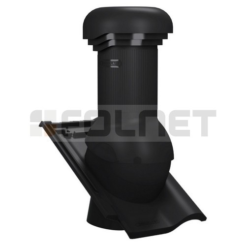 Kominek wentylacyjny W17 do dachówki ceramicznej Braas Rubin 13V - kolor czarny RAL 9005