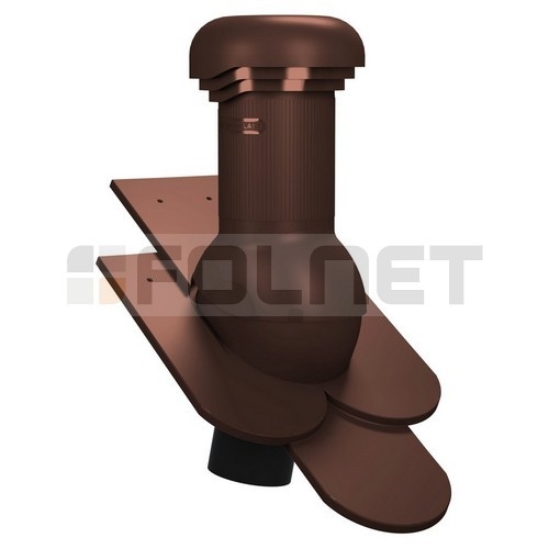 Kominek wentylacyjny W18 do dachówki ceramicznej Karpiówka Łuska - kolor brązowy RAL 8017