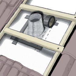 Instrukcja montażu kominka wentylacyjnego na dachówkach - krok 2