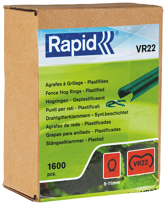 Zszywki ogrodzeniowe Rapid VR22 zielone
