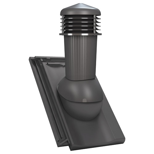 Kominek wentylacyjny K97 do dachówki ceramicznej Koramic Koda - kolor grafitowy RAL 7024