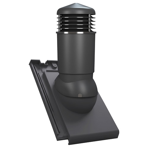 Kominek wentylacyjny K98 do dachówki ceramicznej Creaton Simpla - kolor antracytowy RAL 7021