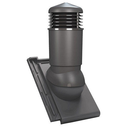 Kominek wentylacyjny K98 do dachówki ceramicznej Roben Bergamo - kolor grafitowy RAL 7024