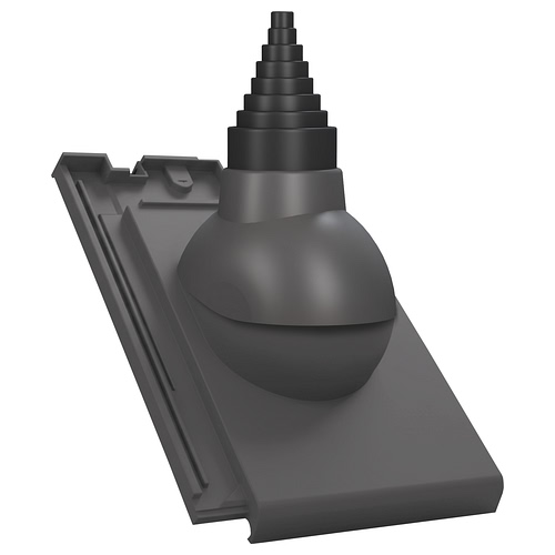 Przejście antenowe P56 do dachówki ceramicznej Creaton Simpla - kolor grafitowy RAL 7024