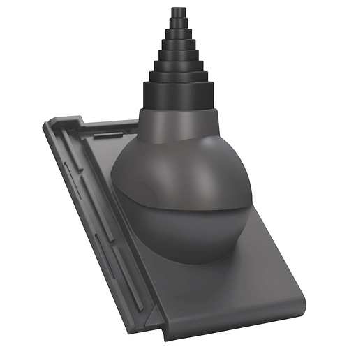 Przejście antenowe P56 do dachówki ceramicznej Roben Bergamo - kolor grafitowy RAL 7024