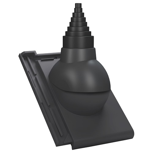 Przejście antenowe P56 do dachówki ceramicznej Roben Bergamo - kolor antracytowy RAL 7021