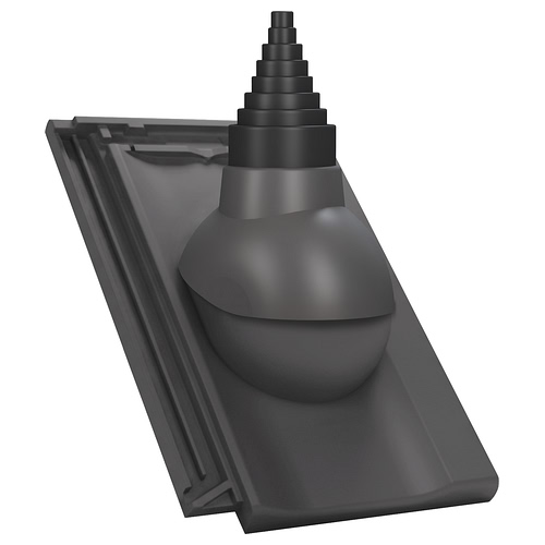 Przejście antenowe P56 do dachówki ceramicznej Creaton Koda - kolor grafitowy RAL 7024