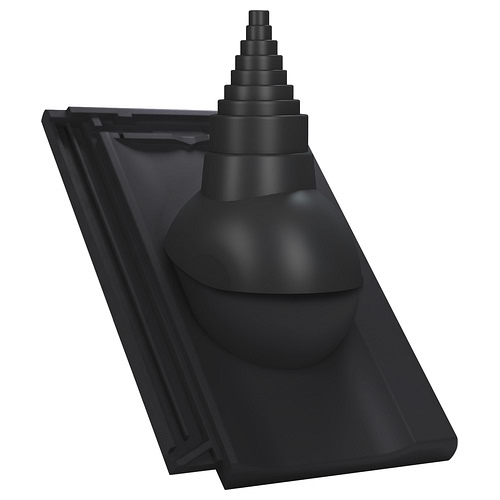 Przejście antenowe P56 do dachówki ceramicznej Creaton Koda - kolor czarny RAL 9005