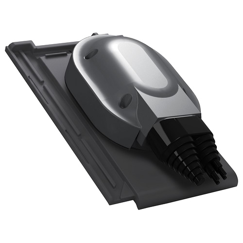 Przejście solarne i fotowoltaiczne do dachówki ceramicznej Roben Bergamo - kolor antracyt RAL 7021