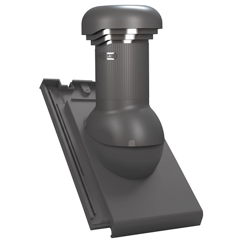 Kominek wentylacyjny W17 do dachówki ceramicznej Creaton Simpla - kolor grafitowy RAL 7024