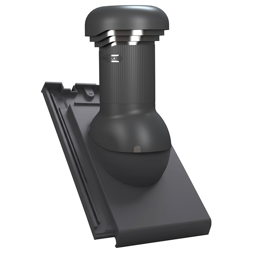 Kominek wentylacyjny W17 do dachówki ceramicznej Creaton Simpla - kolor antracyt RAL 7021