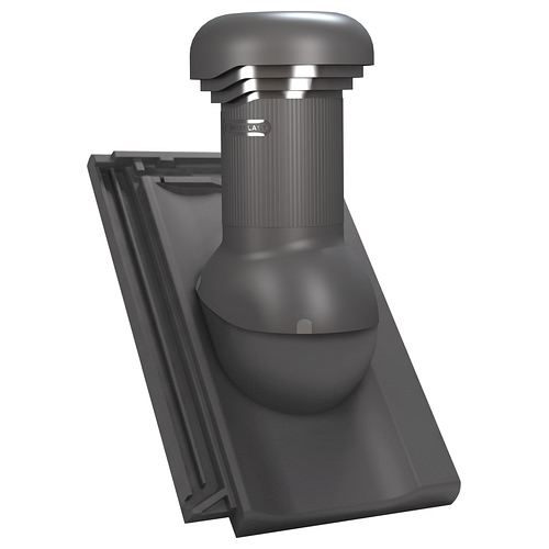 Kominek wentylacyjny W17 do dachówki ceramicznej Creaton Koda - kolor grafitowy RAL 7024