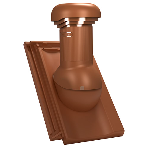 Kominek wentylacyjny W17 do dachówki ceramicznej Creaton Koda - kolor cegła RAL 8004