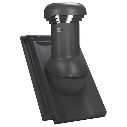 Kominek wentylacyjny W17 do dachówki ceramicznej Creaton Koda - kolor antracyt RAL 7021