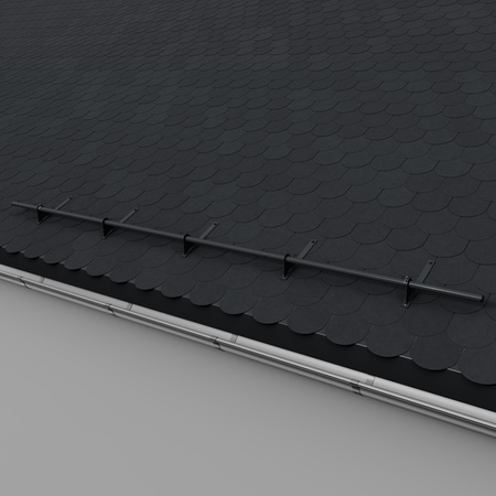 Zestaw ochrony rurowej z 1 rzędem rur do pokryć płaskich