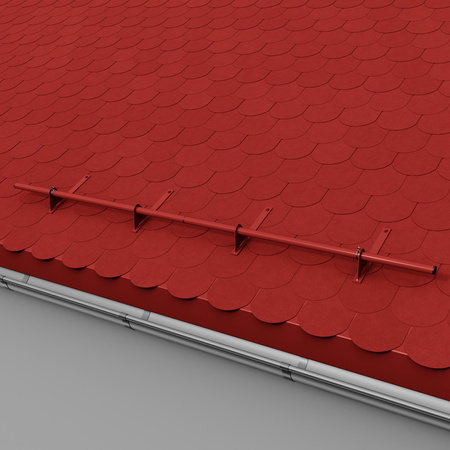 Zestaw ochrony rurowej z 1 rzędem rur do pokryć płaskich