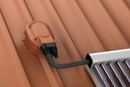 Przejście solarne i fotowoltaiczne Parotec do blachy trapezowej