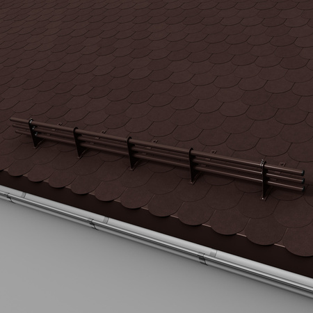 Zestaw ochrony rurowej z 3 rzędami rur do pokryć płaskich