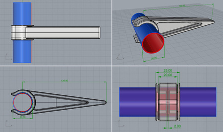 Kolec przeciwśniegowy do rurowej ochrony przeciwśniegowej o średnicy 30 mm