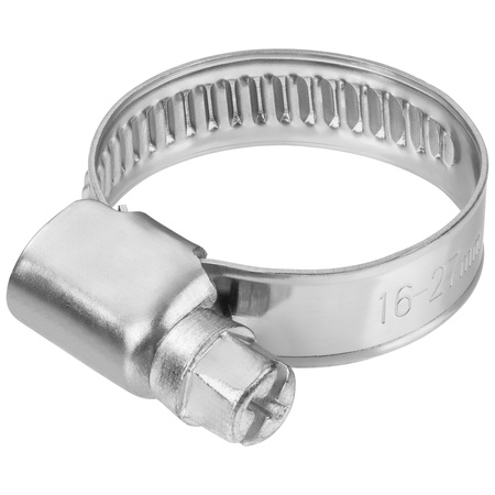 Opaski ślimakowe ze stali nierdzewnej W2 16–27 mm (10 szt.)