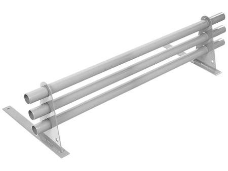 Zestaw ochrony rurowej o długości 150 cm, z 3 rzędami rur, do pokryć płaskich